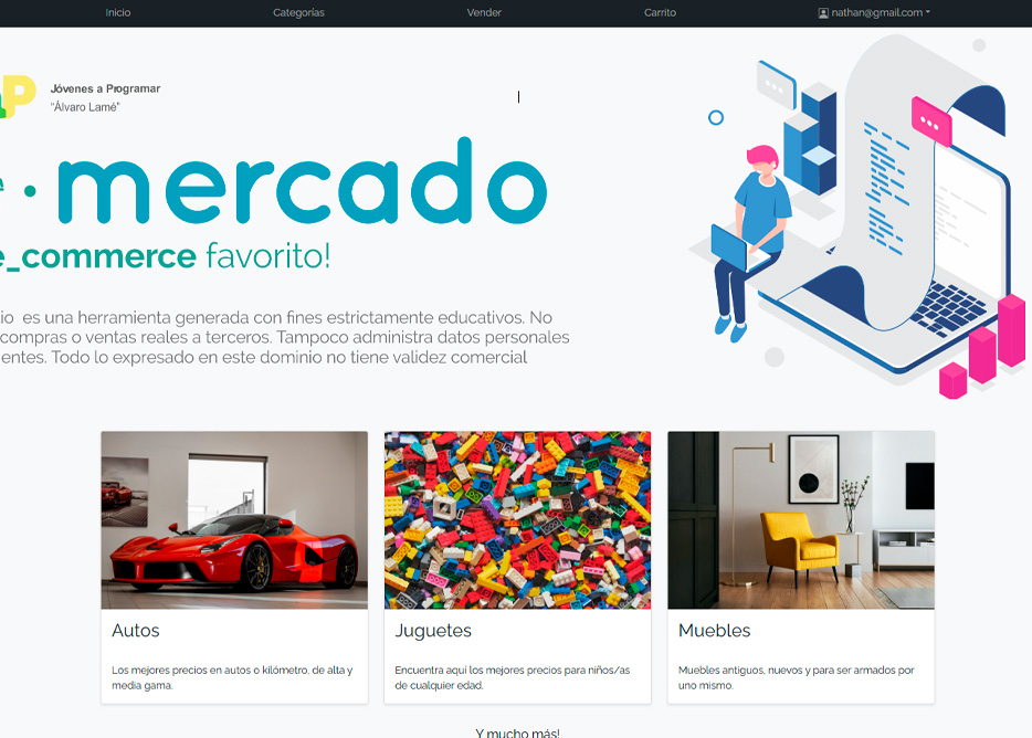 Portada de Web — e-Mercado Ceibal