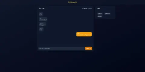 Portada de App — Live Chat JavaScript